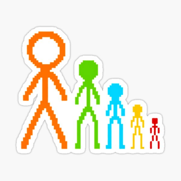 Alan Becker five stick figures animation characters sticker set | Sticker