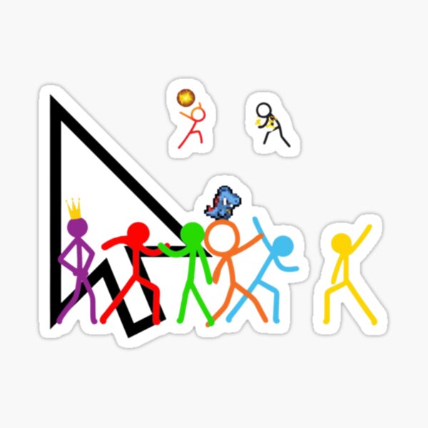 Alan Becker five stick figures animation characters sticker set | Sticker