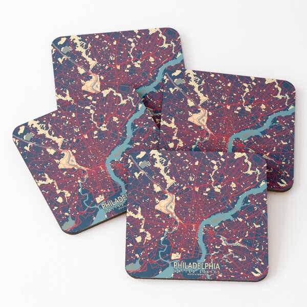 Item preview, Philadelphia City Map of Pennsylvania, USA - Hope designed and sold by deMAP.