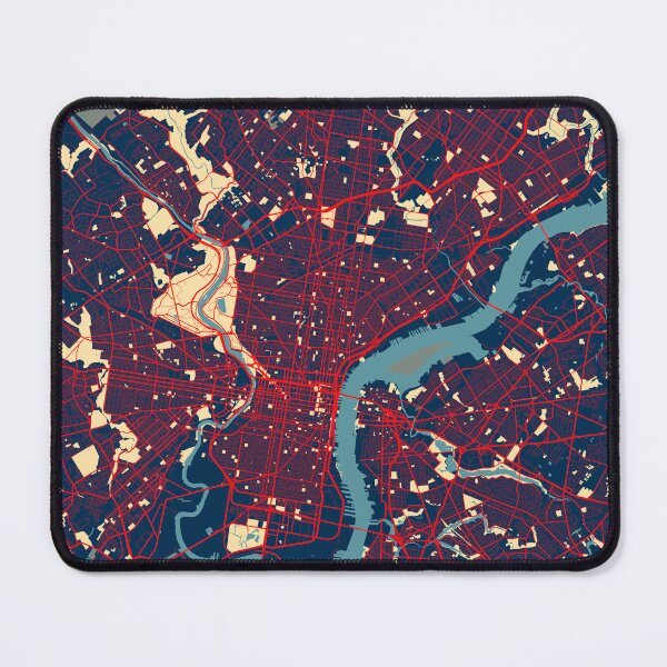 Item preview, Philadelphia City Map of Pennsylvania, USA - Hope designed and sold by deMAP.