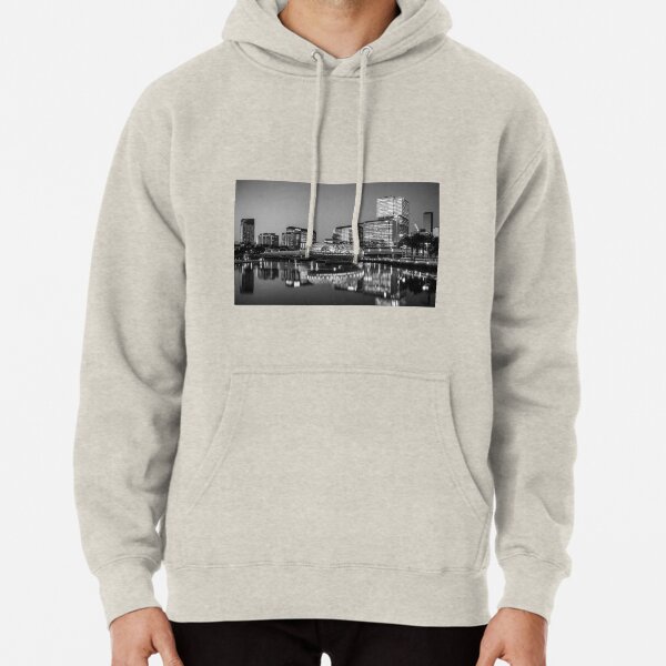 Webb Bridge BnW, Melbourne Docklands Pullover Hoodie