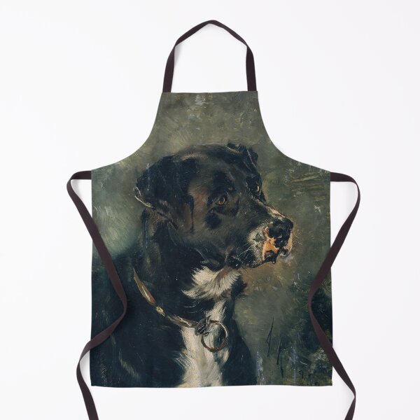 Item preview, Head of a Butcher's Dog Dog's Head Anton Romako ,portrait, animal painting ,Kopf eines Fleischerhundes Hundekopf ,Head of a butcher's black dog designed and sold by TeeARTHY.