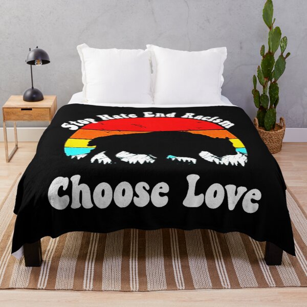 Item preview, Retro Vintage Sunset Choose Love Stop Hate End Racism designed and sold by sevrianart19.