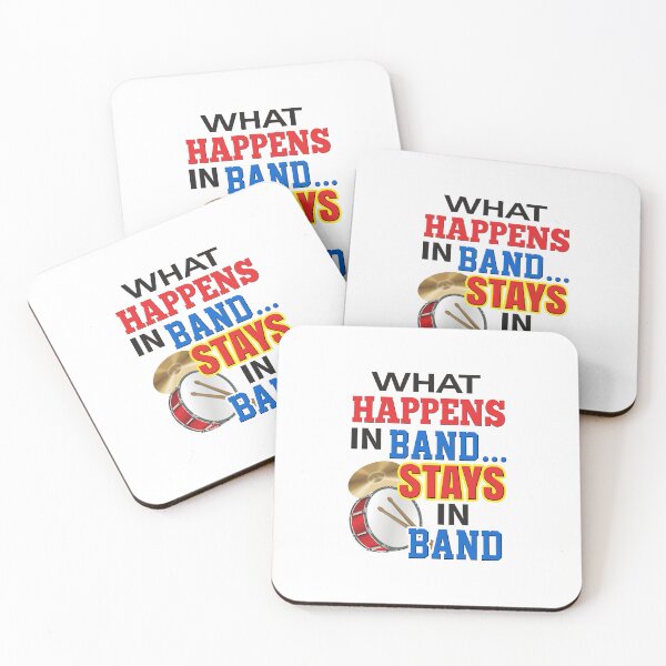 Item preview, 'What Happens In Band…Stays In Band' (White) designed and sold by The Button Gal.