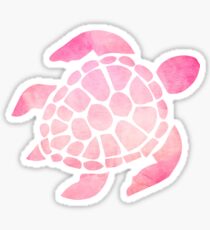 Tortue de mer aquarelle rose Sticker