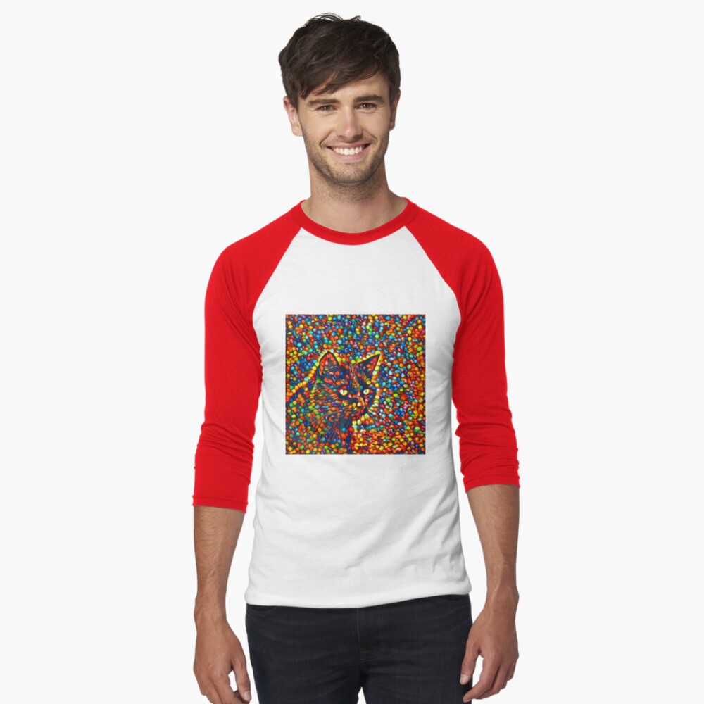 Item preview, Baseball ¾ Sleeve T-Shirt designed and sold by blackhalt.
