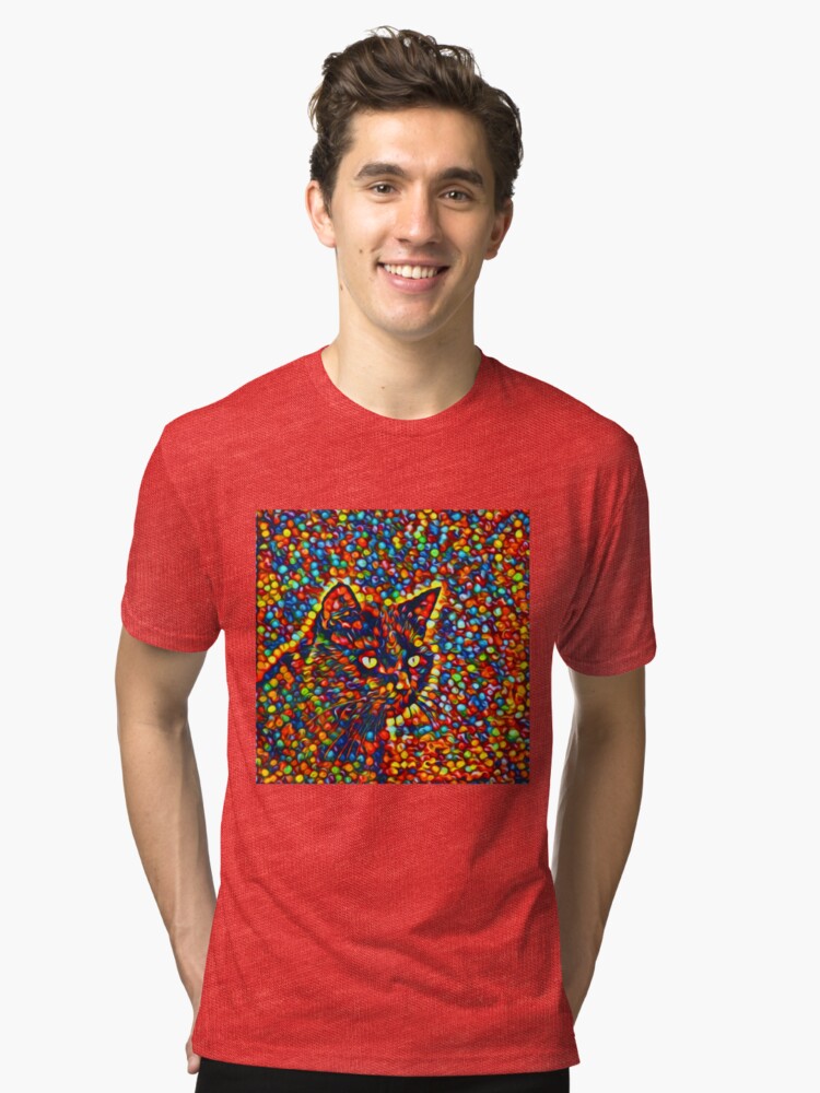 Alternate view of Cat Tri-blend T-Shirt