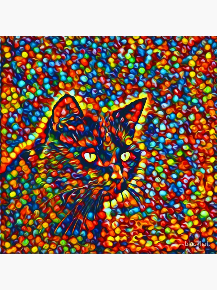 Thumbnail 3 of 3, Sticker, Cat designed and sold by blackhalt.