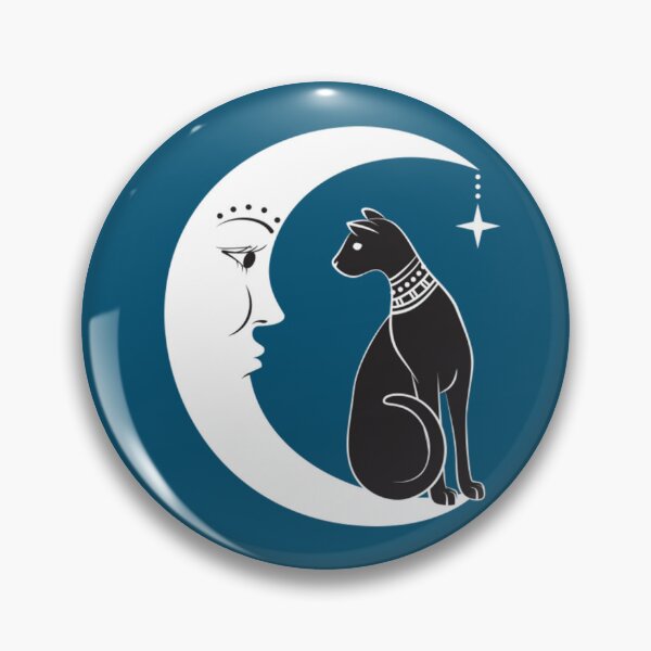 Item preview, Black Cat Familiar Celestial Mystical Pagan Witchcraft    designed and sold by FloresOrla.