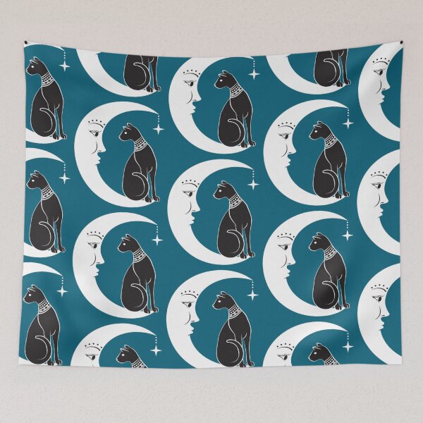 Item preview, Black Cat Familiar Celestial Mystical Pagan Witchcraft    designed and sold by FloresOrla.