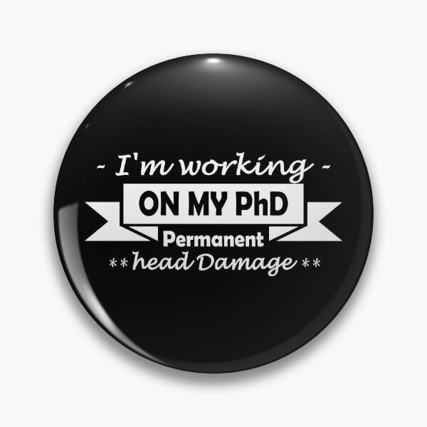 Item preview, Working on my PhD (Permanent head Damage) - white designed and sold by Groenendijk.