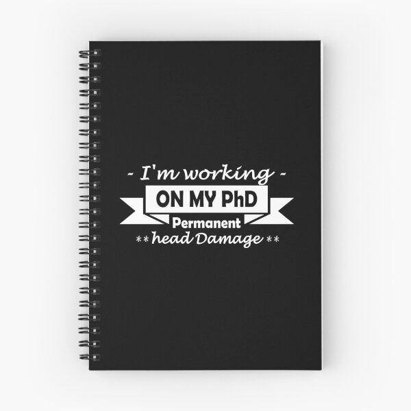 Item preview, Working on my PhD (Permanent head Damage) - white designed and sold by Groenendijk.