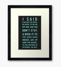 Rapper's Delight Framed Print