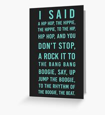 Rapper's Delight Greeting Card