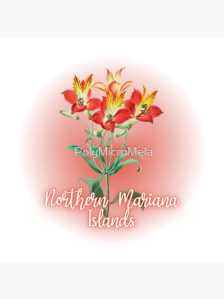 "Northern Mariana Islands flowers" Sticker for Sale by PolyMicroMela