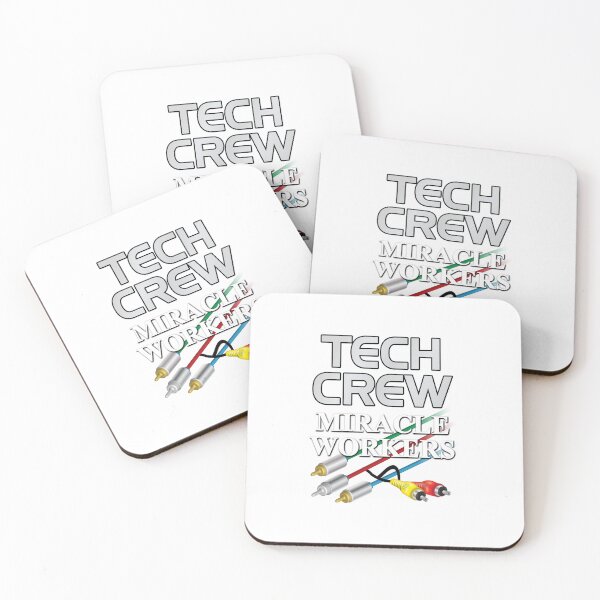 Item preview, 'Tech Crew Miracle Workers' (White) designed and sold by The Button Gal.