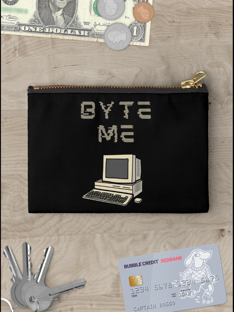 Thumbnail 3 of 4, Zipper Pouch, Byte Me designed and sold by RoughShirts.