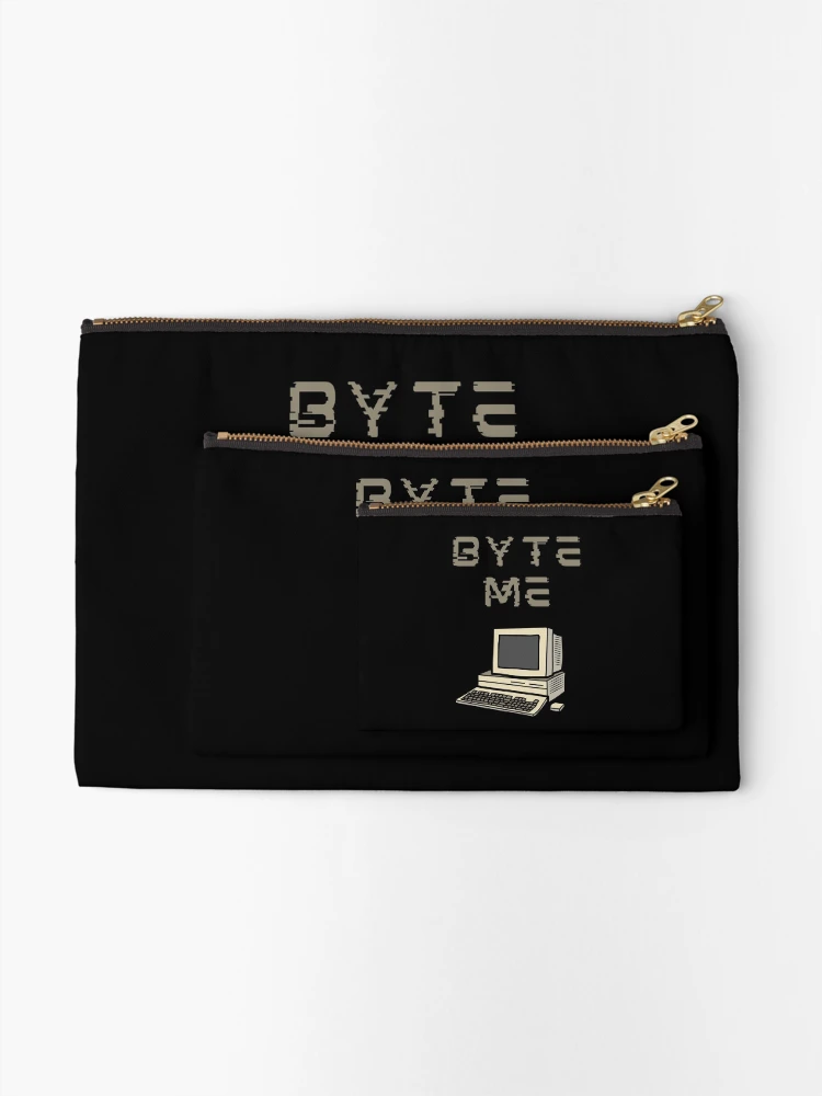 Thumbnail 2 of 4, Zipper Pouch, Byte Me designed and sold by RoughShirts.