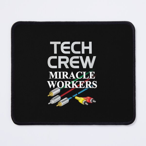 Item preview, 'Tech Crew Miracle Workers' (Black) designed and sold by The Button Gal.