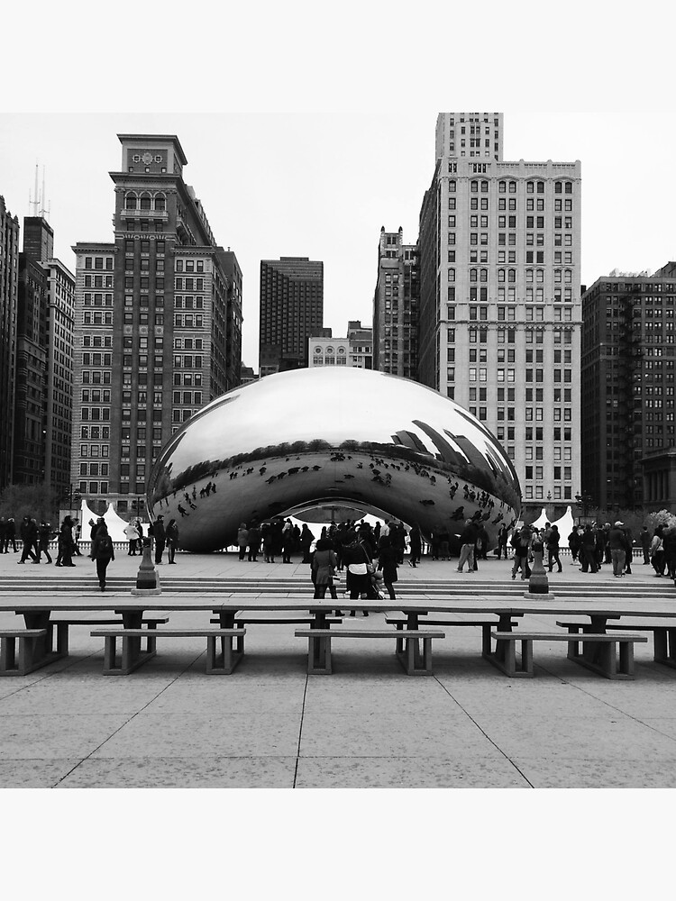 "Chicago Bean There, Done That... (Black & White)" Sticker for Sale by