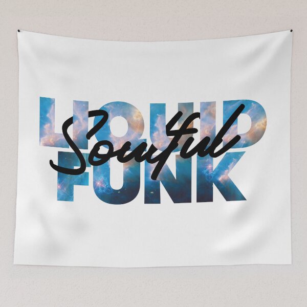 Item preview, Liquid Funk Soulful Drum & Bass ( Galaxy Black Text Edit  ) designed and sold by WULFLAND ARTS.