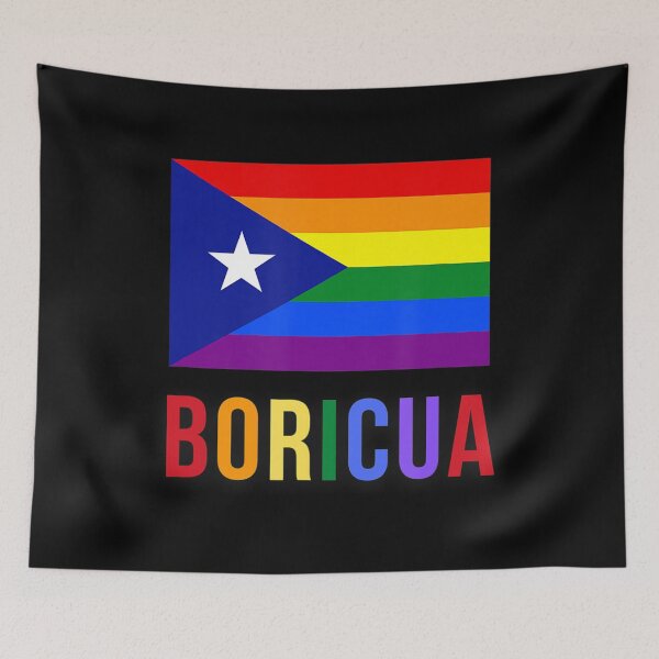Item preview, Puerto Rico Boricua Gay Pride LGBT Rainbow Wepa designed and sold by TARABENNIE01.