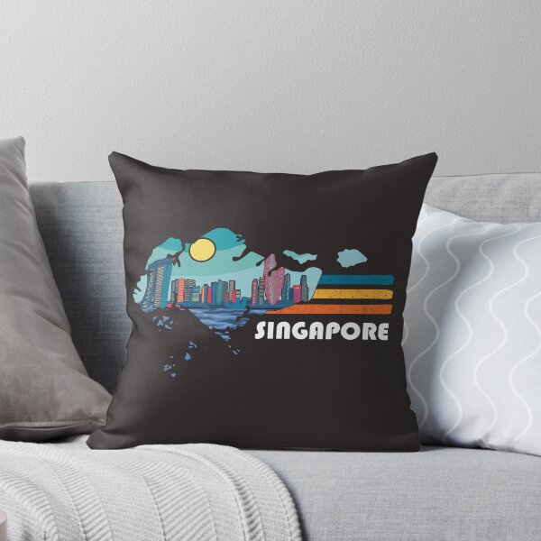Item preview, Singapore Vintage Skyline Map Art designed and sold by MrEddie10.