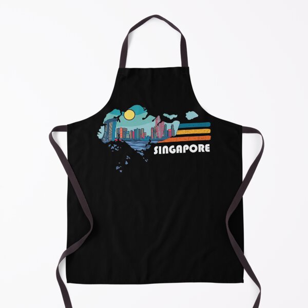 Item preview, Arte del mapa del horizonte de la vendimia de Singapur designed and sold by MrEddie10.