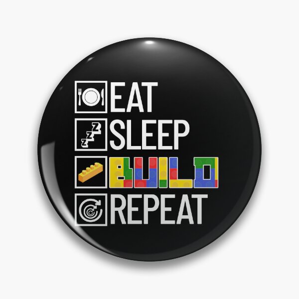 Item preview, Eat Sleep Build Repeat Blocks Brick Builder Master Builder Gear designed and sold by DynamicDesign.