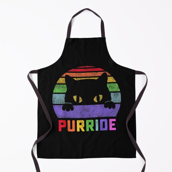 Item preview, Pride Cat Purride Gay LGBTQ Rainbow Flag Retro Style designed and sold by TARABENNIE01.