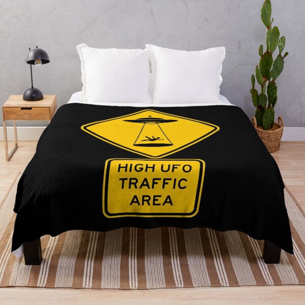 Item preview, Road Sign - High UFO Traffic Area designed and sold by Clusterfudge.