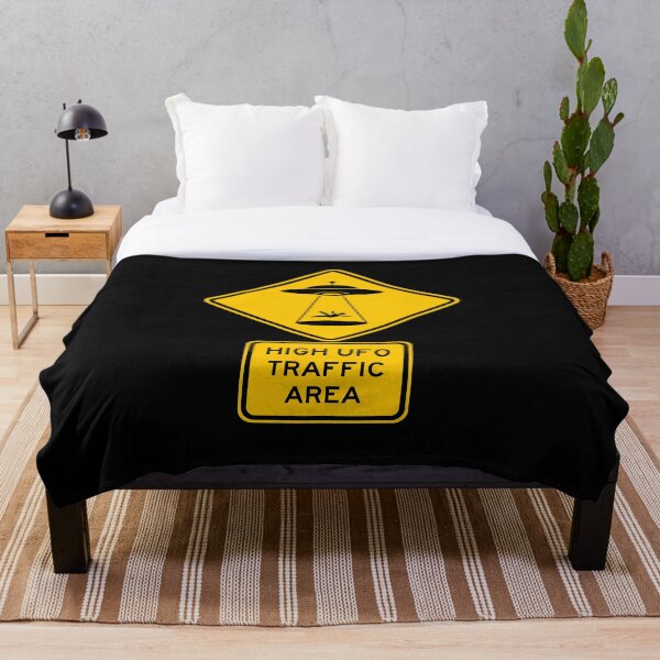 Item preview, Road Sign - High UFO Traffic Area designed and sold by Clusterfudge.