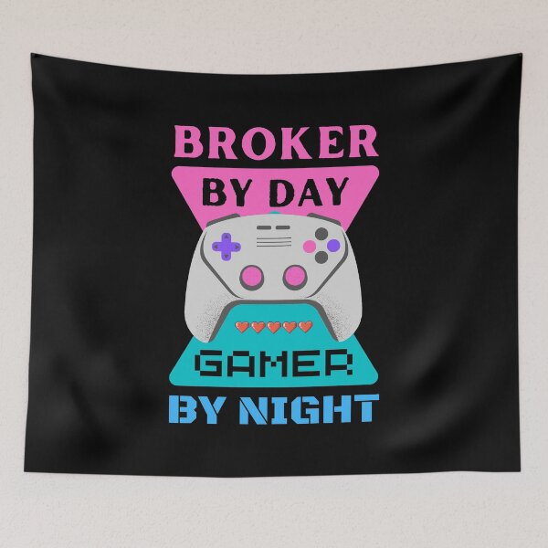 Item preview, Broker By Day Gamer By Night designed and sold by 9N20.