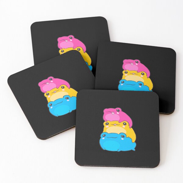Item preview, Subtle Pan Pride Frogs in Pansexual Flag Colors: An LGBTQ Aesthetic Gift in Magenta, Yellow, and Cyan for June Pride Month Parade designed and sold by MinistryOfFrogs.