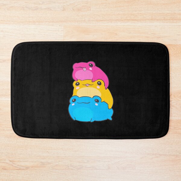 Item preview, Subtle Pan Pride Frogs in Pansexual Flag Colors: An LGBTQ Aesthetic Gift in Magenta, Yellow, and Cyan for June Pride Month Parade designed and sold by MinistryOfFrogs.