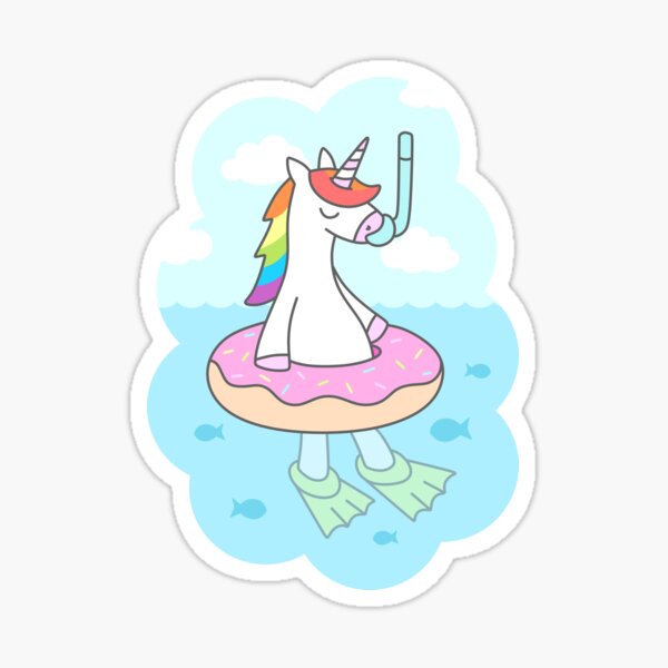 Unicorn Dive Sticker