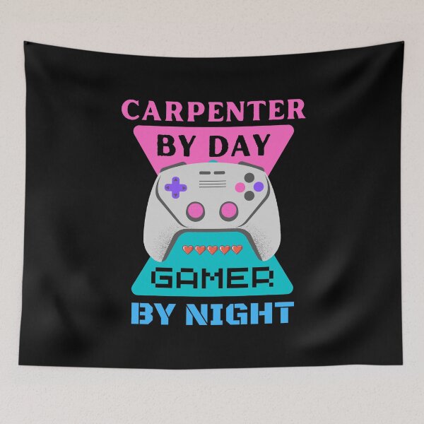 Item preview, Carpenter By Day Gamer By Night designed and sold by 9N20.
