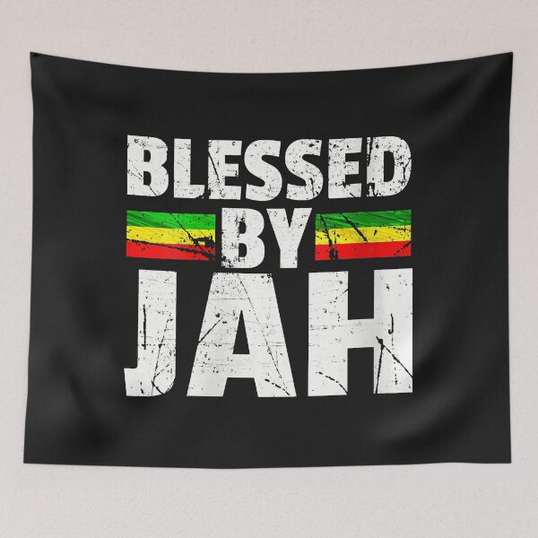 Item preview, Womens Blessed by Jah Retro design. Jah Bless Gift for Rastafarian V-Neck designed and sold by luciaaljudith.