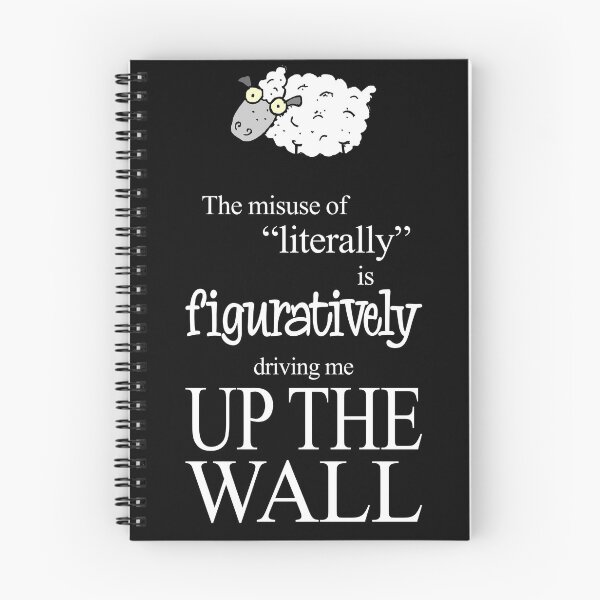 Item preview, The Misuse of "Literally" is Figuratively Driving Me Up the Wall designed and sold by morphadoodles.