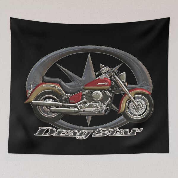 Item preview, Drag Star XVS 650 Classic red gold star designed and sold by KlaraBubble.