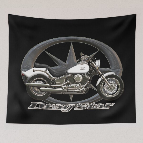Item preview, Drag Star XVS 650 white star designed and sold by KlaraBubble.