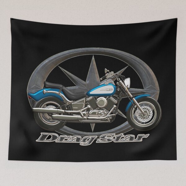 Item preview, Drag Star XVS 650 blue silver star designed and sold by KlaraBubble.