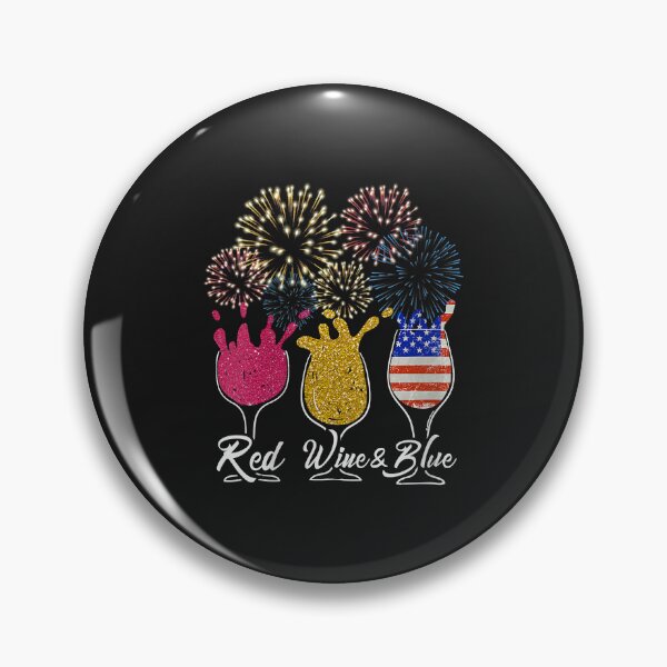 Item preview, Womens Red Wine & Blue 4th of July Wine Red White Blue Wine Glasses V-Neck designed and sold by luciaaljudith.