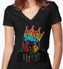 BIGGIE SMALLS Women's Fitted V-Neck T-Shirt