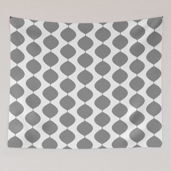 Item preview, Mid Century Modern Retro 60s Waves Pattern  (55% Grey) designed and sold by Makanahele.