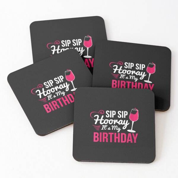 Item preview, Womens Sip Sip Hooray It's My Birthday - Wine Drinker Funny Wine V-Neck designed and sold by luciaaljudith.