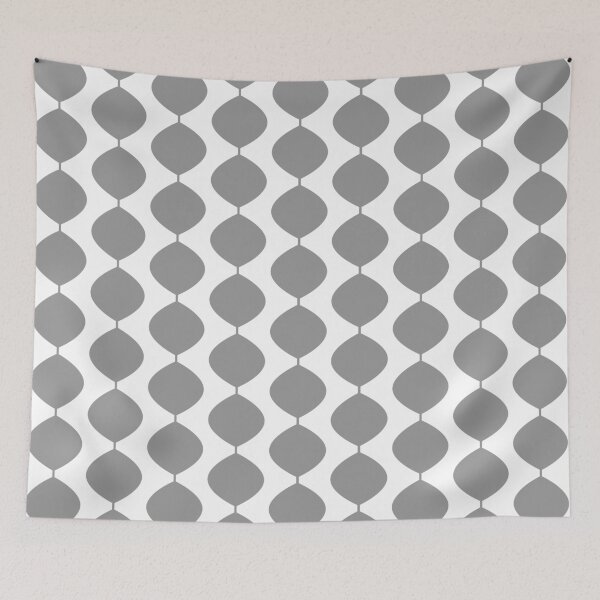 Item preview, Mid Century Modern Retro 60s Waves Pattern  (50% Grey) designed and sold by Makanahele.