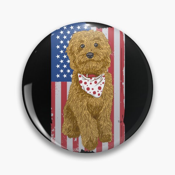 Artikelvorschau, Golden Doodle American Flag Patriotic Dog Goldendoodle Gear entworfen und verkauft von DynamicDesign.