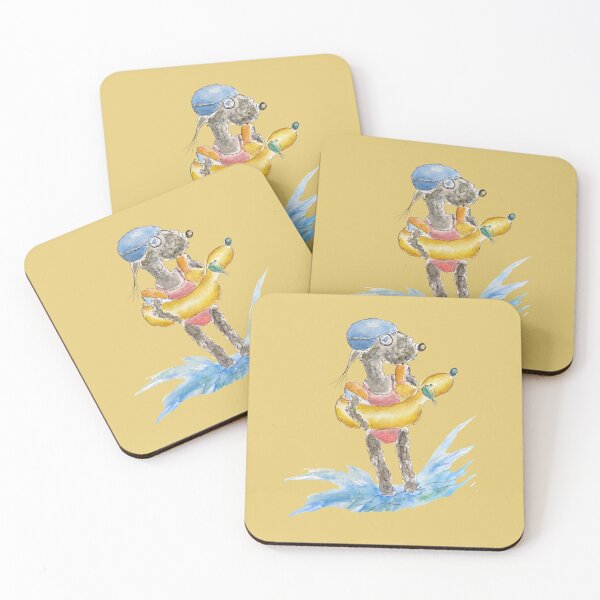 Item preview, Dog on Beach wearing swimsuit, Bedlington Terrier Dog designed and sold by The Quaint and Quirky.