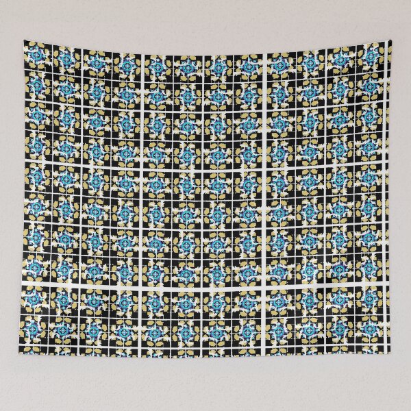Item preview, The Deep Blue Floral Mandala in Fabric Seamless Pattern  designed and sold by MyMemoriesArts.